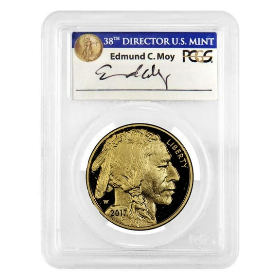 2017-W 1 oz $50 Proof Gold American Buffalo PCGS PF 70 FDOI (Edmund C. Moy)