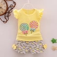 thumbnail image 4 of XBASW Toddler Baby Girls Shorts 2 Piece Outfits Summer Short Sleeve Fashion Floral T-Shirt Tops and Shorts Set with Bowknot 6M-3T, 4 of 11