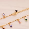 thumbnail image 4 of Valloey Rover Gold Evil Eye Charm Anklet 14K Gold Plated Boho Beach Dainty Cute Tiny Lucky Star Foot Chain Ankle Bracelet Silver Beaded Chain Anklet for Women, 4 of 5