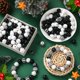 thumbnail image 3 of Craft Beads Cinnvoice, 240 unidades, 1,6 cm, negro y blanco, Navidad, 3 of 6