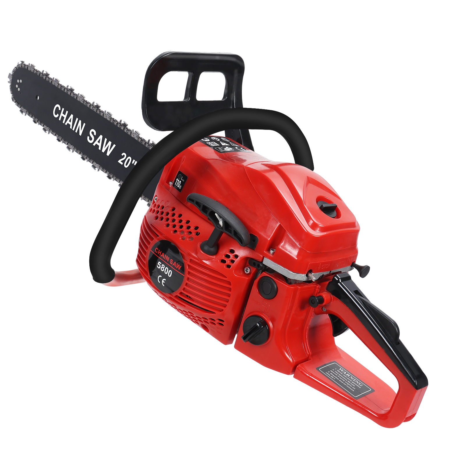Arlohe 58cc 2200W Gas Chainsaw,20-Inch Professional,Auto Oiler & High-Temp Quenching Chain,Construction & Woodworking Use