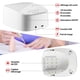 thumbnail image 2 of Lámpara de uñas UV inalámbrica (blanca), luz de uñas UV recargable de 60 W, secador de uñas inalámbrico con puerto USB para cargar teléfono y taladro de uñas, 2 of 5