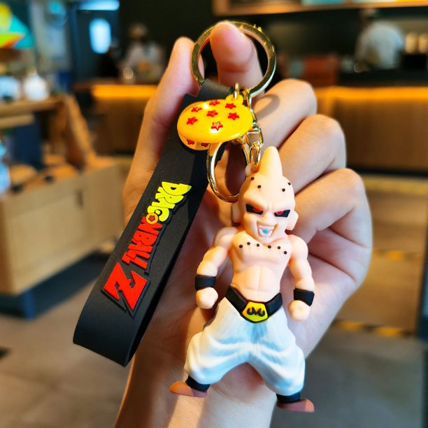 Bandai Anime Son Goku Kuririn Bobo Pilaf Chiaotzu Majin Buu llaveros Dragon Ball Z llavero accesorios decoración figura regalo