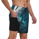 thumbnail image 2 of Balery Airplane Shark Bañador para hombre, shorts de playa de secado rápido con entrepierna y forro de compresión-X-Large, 2 of 6