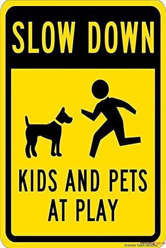 CAUTION CHILDREN PLAYING IN DRIVEWAY SIGN 450 X 300MM SAFETY SIGN 