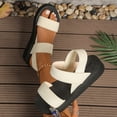 thumbnail image 6 of Dakaela Women’s Open Toe Platform Sandals Elastic Ankle Strap Slingback Slip on Walking Sandal Comfortable Summer Beach Casual Shoes Size 6-9 White, 6 of 9