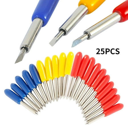 

20pcs Vinyl Cutter Blades 30/45/60 Degree Tungsten Steel Lettering Blades Replacement Cutting Blades for Cutting Machines