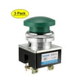 thumbnail image 1 of Interruptor de botón pulsador Uxcell verde momentáneo AC 380V 5A interruptor de botón pulsador de montaje en panel de 30mm 3pcs, 1 of 5