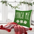 thumbnail image 4 of JingChun 1Pc St Patricks Day Pillow Cover 17x17 Inch Spring Green Shamrock Clover Decorative Outdoor Throw Pillow Cover Square St Patrick's Day Cushion Cover for Couch Sofa Home Decor, 4 of 6