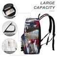 thumbnail image 4 of Una Película de Minecraft-theme Backpack, Campus style schoolbag Bookbag with Adjustable Shoulder Straps And Large Zip Compartment, Unisex Travel Bags.42x30x15cm, 4 of 6
