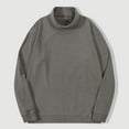 thumbnail image 2 of YLSDY Men's Long Sleeve Turtleneck Sweater Solid Color Basic Tops Pullover Shirts Gray L, 2 of 9