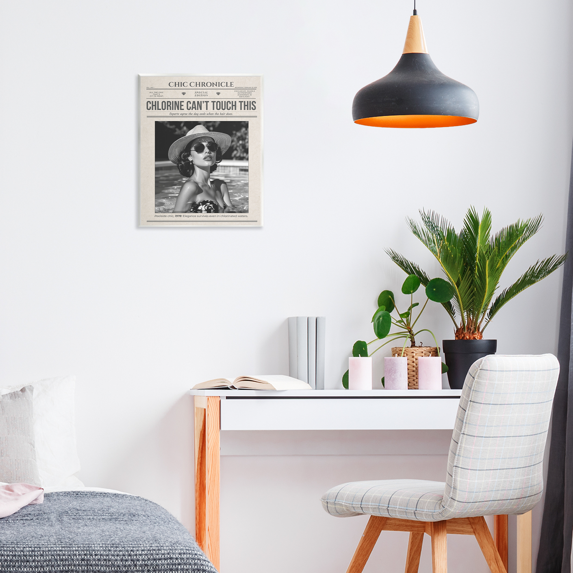 Chic Chronical Vintage Magazine Wall Plaque Art, design by A Barefoot Stylist