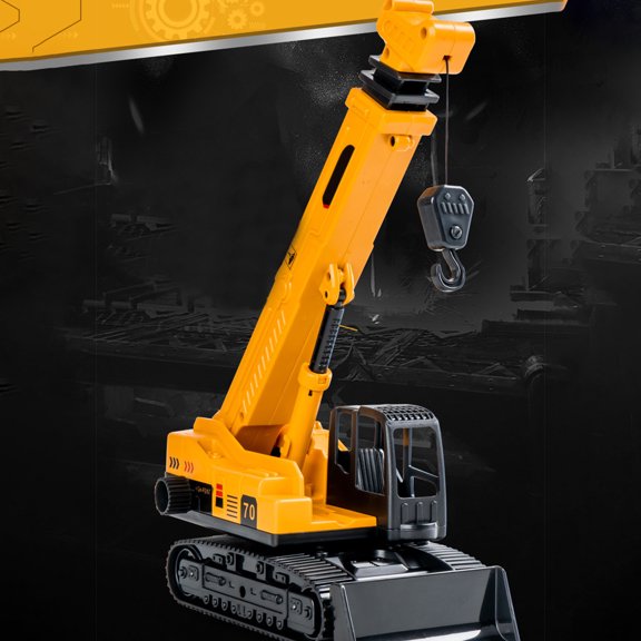 Construction Toy, ZzCityTK Excavator Bulldozer Car Model for Kids, Multi-Joint Controllable Inertial Sliding Plastic Toy with Detachable Components for 4-6 Year Old Boys, Yellow