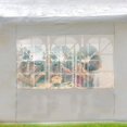 thumbnail image 3 of PayLessHere 10x30 White Outdoor Gazebo Canopy Tent, Waterproof Wedding Party Tent, 8 Removable Sidewalls, Camping BBQ Pavilion Shelter, 3 of 7