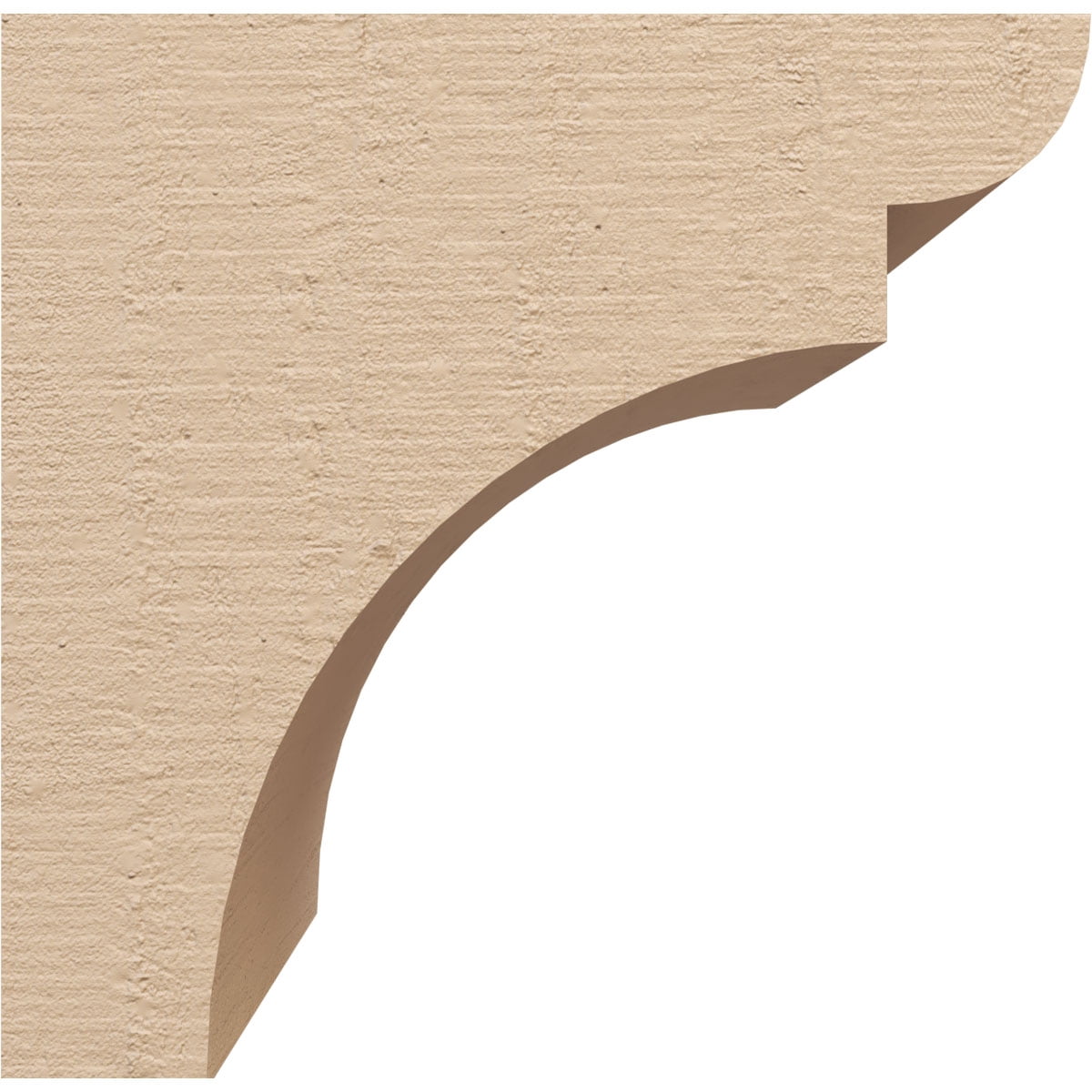 9"W x 9"D x 9"H Wide Yorktown Rough Cedar Woodgrain TimberThane Corbel, Primed Tan