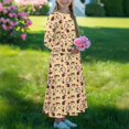 thumbnail image 3 of DISNIMO Cute Hedgehog Dress Girls Long Sleeve Dresses Size 5-6 Dresses for Kids Long Swing Dress with Pockets Long Sleeve Crew Neck Dress for Kids Girls Twirl Dresses Soft, 3 of 7