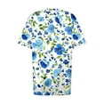 thumbnail image 6 of Plus Size 4X Women's Short Sleeve Tops Sale Under $10 Summer Casual Loose Print Blouse, 6 of 6