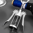 thumbnail image 7 of FACEGA Wine Opener Zinc Alloy Simple Wing Grip Corkscrew Wine Opener Locking Mechanism Wine Bottle Opener Blue, 7 of 7