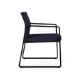 thumbnail image 4 of Fauteuil d'Invité pour Réception Salle d'Attente Soins de Santé / Acier Noir / Bleu Marine, 4 of 5
