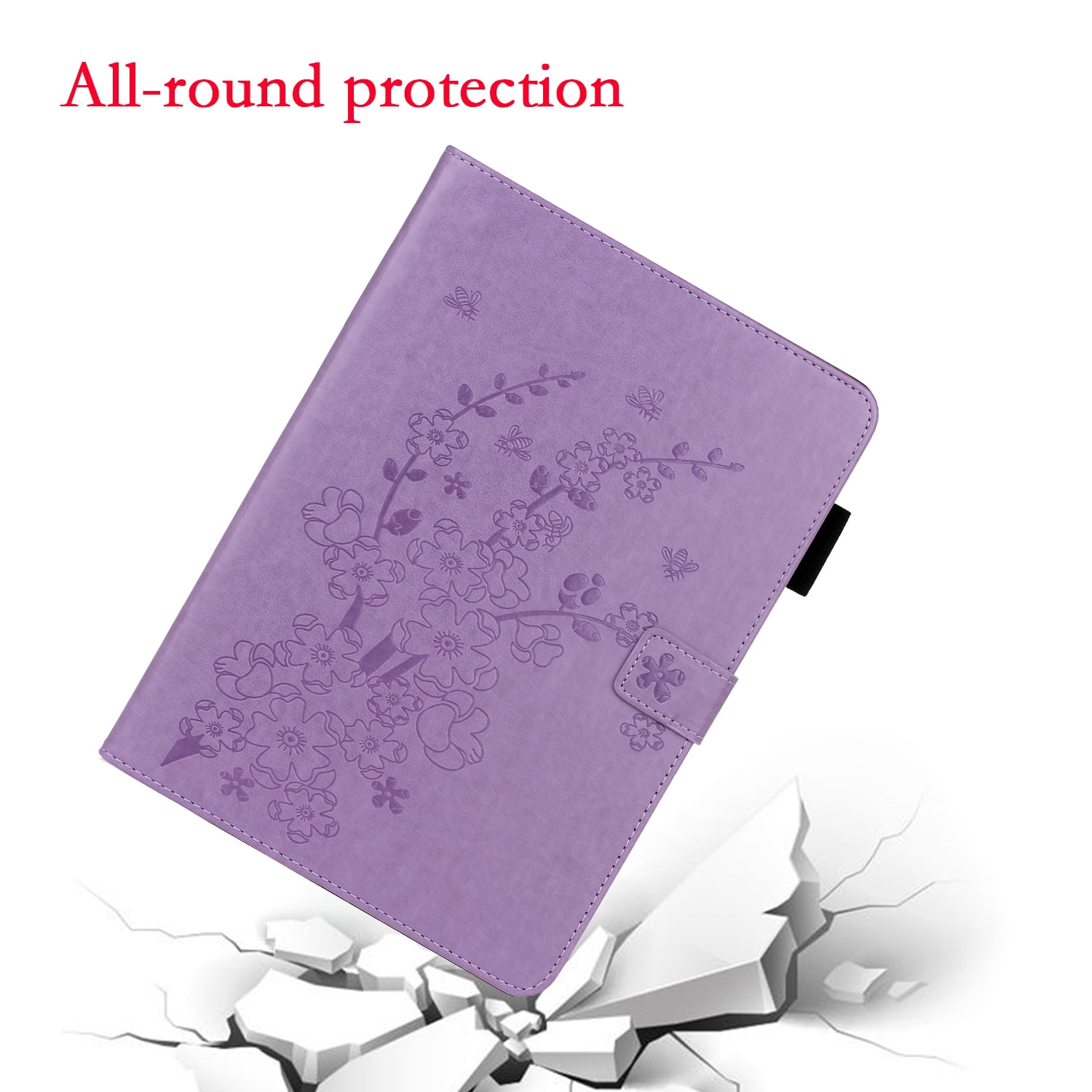 TECH CIRCLE Case for Apple iPad 10th Generation 10.9 Inch 2022,PU Leather Folio Flip Stand Smart Protective Cover with Auto Wake/Sleep Pencil Holder Soft Back Cover for iPad 10th Gen 10.9",Purple