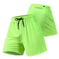 thumbnail image 2 of XFeng Men Athletic Shorts Elastic Drawstring Waist Quick Dry Side Split Casual Sports Shorts, 2 of 4