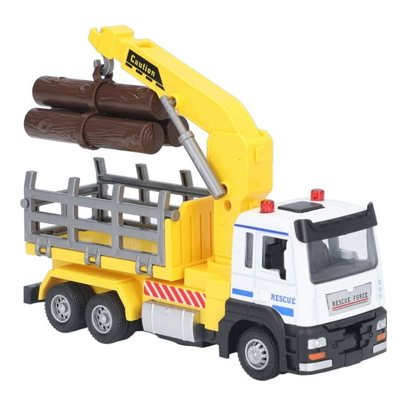Log Tractor Model, 1:32 Logging Truck Toy For 6 Years Old Above Yellow