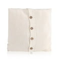 thumbnail image 2 of Funda de almohada con botones de punto, funda de cojín de sofá de ganchillo, decoración de cama (Beige), 2 of 8