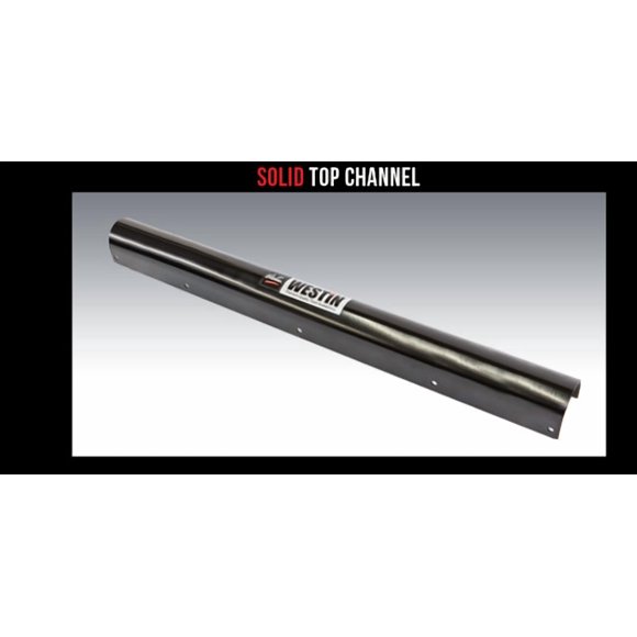 Westin Public Safety Bumper Push Bar Top Channel Cover 36-6015 For Westin Elite Series Bumper Push Bar; Without Light Mounting Holes; Powder Coated; Black; Steel