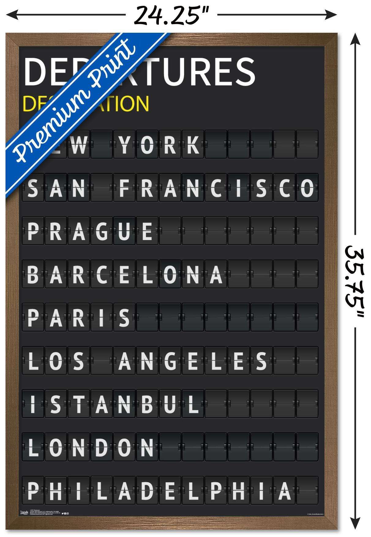 Flipboard - Destination Wall Poster, 22.375" x 34", Framed
