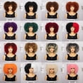 thumbnail image 2 of Peluca de mujer, moda africana, pequeña, rizada, corta, rizada, peluca multicolor, cubierta para la cabeza, 2 of 6