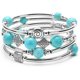thumbnail image 1 of KAIYANG Pulsera elástica multicolor con perlas bohemias para mujer, colgante apilable, color marrón, 3 unidades, 1 of 2