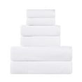 thumbnail image 2 of Superior Cotton 6 Piece Assorted Solid and Marble Towel Set, White, 2 of 8