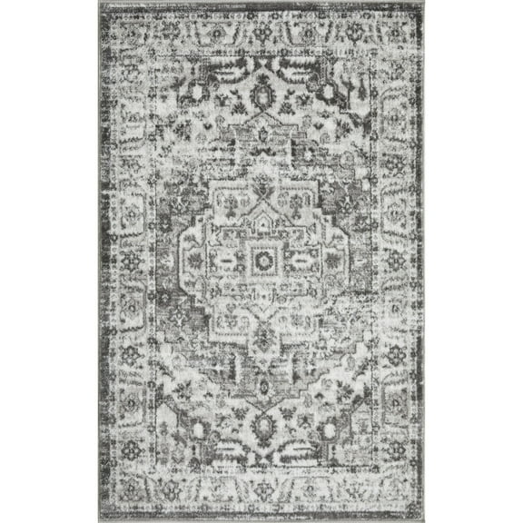 Loomaknoti Rhane Alvner 3' x 5' Ivory Oriental Indoor Accent Rug