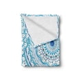 thumbnail image 2 of Mandala Soft Flannel Fleece Throw Blanket, Wedding Invitation Card Theme Lace Mandala and Place for Text Art Print, Cozy Plush for Indoor and Outdoor Use, 60" x 80", Sky Blue Pale Blue, by Ambesonne, 2 of 6