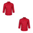 thumbnail image 2 of Toystoory Chef Jacket Coat Uniform Long Sleeve Hotel Cook   Kitchen Apparel Rojo L 2piezas, 2 of 6