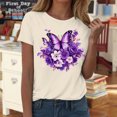 thumbnail image 4 of Yopmin Womens Butterfly Shirt Crew Neck Flower Casual Printed T Shirts Fashion Summer Clothes for Everyday Wear, 4 of 7