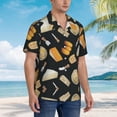 thumbnail image 5 of French Cheese France Food Picnic Hawaiian Shirts For Men, Summer Short-Sleeve Relaxed-Fit Button-Down Shirts Small, 5 of 9
