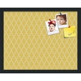 thumbnail image 2 of PinPix ArtToFrames 14x18 Custom Cork Bulletin Board Quatrefoil Yellow   Poster Board Has a Fabric Style Canvas Finish, Framed in Satin Black (PinPix-279), 2 of 6