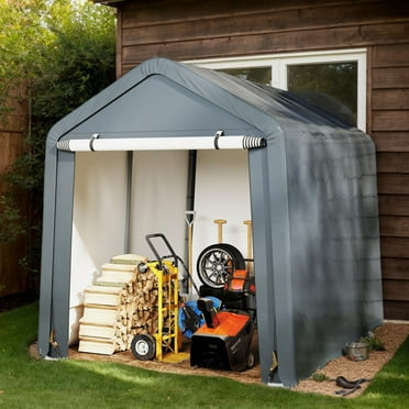 Resenkos Storage Garden Shed,Garden Sheds,6 x 6.5/8 x 6.5 Feet Portable Motorcycle Outdoor Storage Shelter-8 Feet