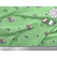 thumbnail image 3 of Soimoi Green Cotton Duck Fabric Gift Box & Jewellry Women Print Sewing Fabric Yard 42 Inch Wide, 3 of 3