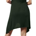 thumbnail image 5 of J. METHOD Women's Sleeveless Round Neck Flare Curved Hem Swing Tank Top Dress NEWDR61 Olive M, 5 of 5