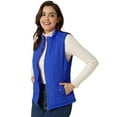 thumbnail image 1 of INSPIRE CHIC Gilet Léger Matelassé à Col Montant pour Femme avec Fermeture Éclair, 1 of 6