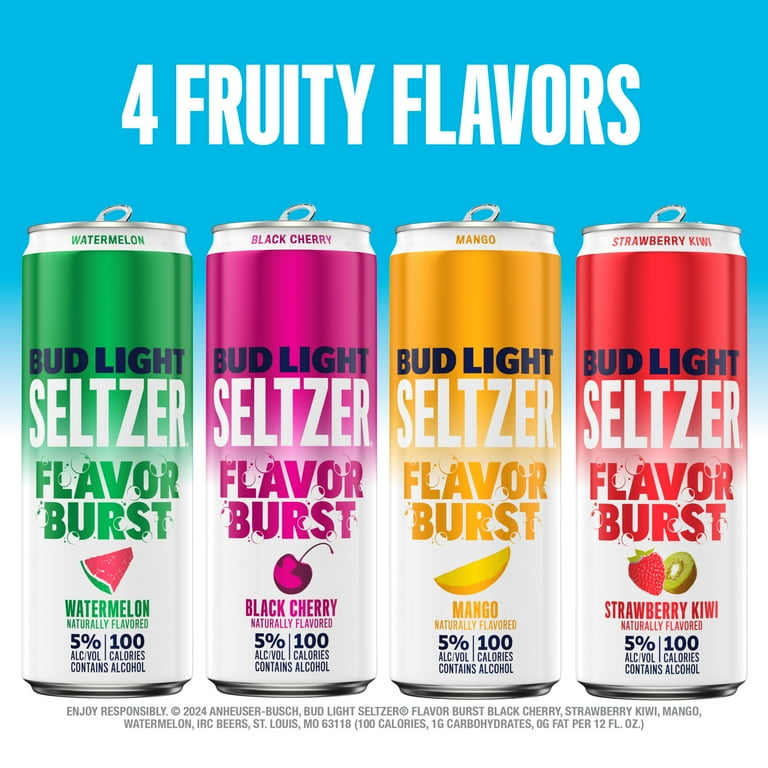 Bud Light Seltzer, Hard Seltzer, Flavor Burst Variety, 12 pack, 12