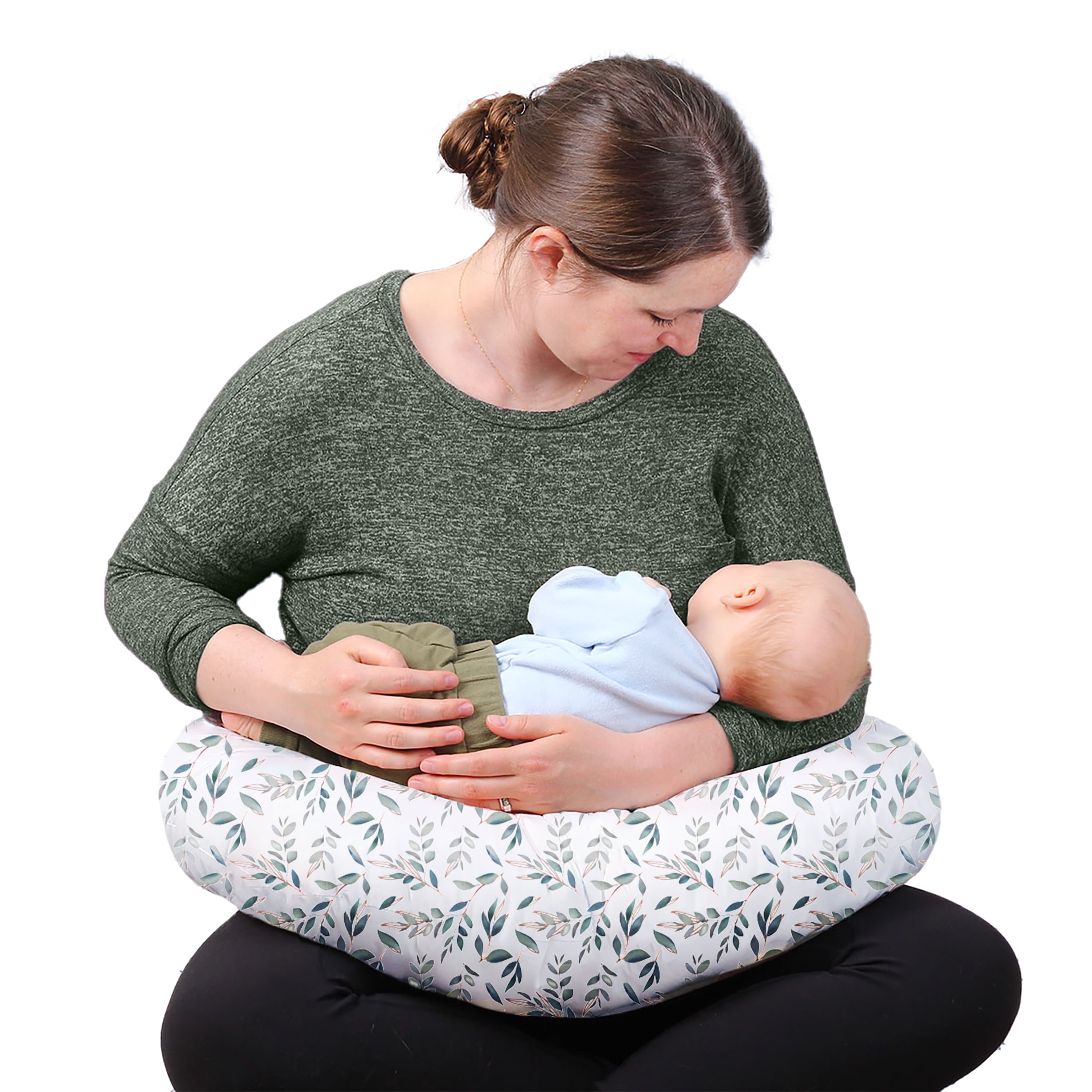Parent's Choice Nursing Pillow, Green Leaf Design