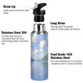 thumbnail image 3 of Yayeee 33oz Insulated Water Bottle Double Wall Stainless Steel with Flip Straw Lid, Blue Sky and River, 3 of 7
