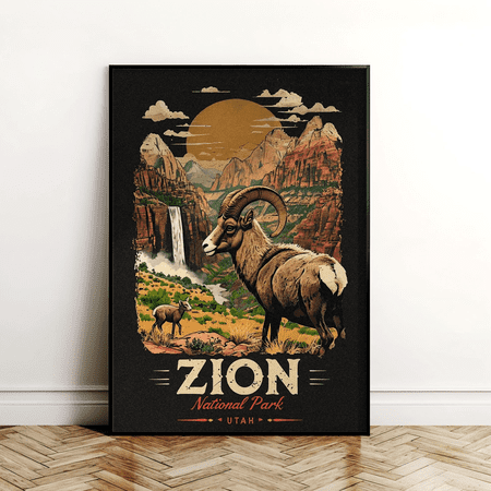 Vintage National Park Us Travel Poster, Poster Only