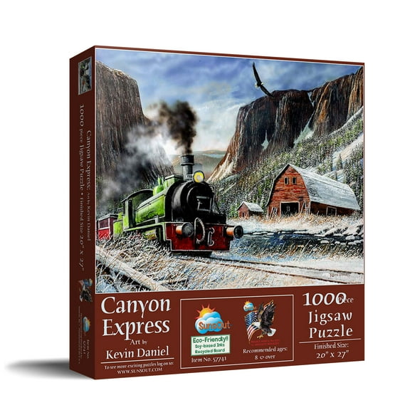 SUNSOUT INC - Canyon Express - 1000 pc Jigsaw Puzzle by Artist: Kevin Daniel - Finished Size 20" x 27" - MPN# 57741
