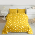 thumbnail image 2 of Manfei Minimalist Geometric Dot Queen Size,Modern Geometric Spot Sets,Yellow White Bedding Comforter Set For Teens Girl,Luxury Bedroom Decor Reversible,3-Piece, 2 of 8