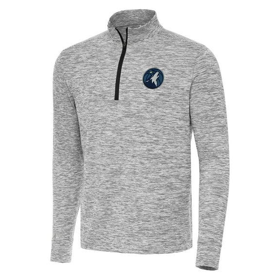 Men's Antigua Black Minnesota Timberwolves Cause Quarter-Zip Top