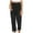 Black, variant on qolati Women's Corduroy Cargo Pants High Waisted Loose Fit Comfy Lounge Trousers Dressy Casual Solid Straight Legs Palazzo Pants